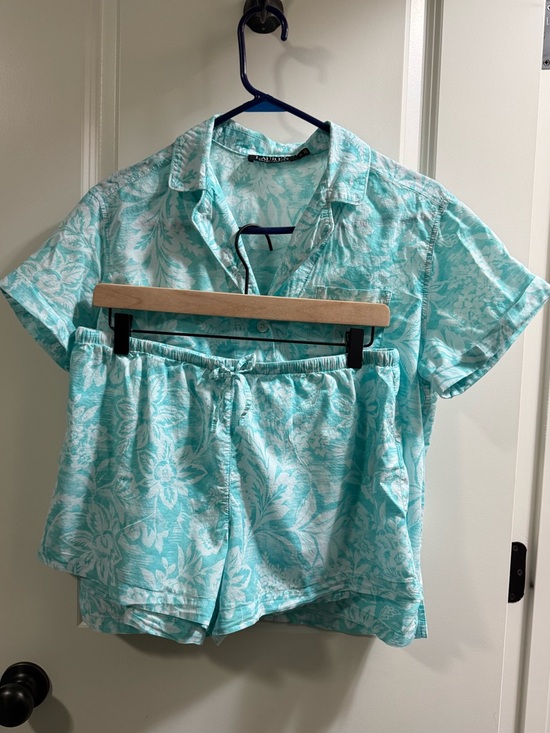 Women’s Lauren Ralph Lauren Floral Shadow 2 Piece Short Pajama Set size M - Picture 3 of 8